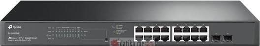 TP-Link JetStream 18-Port Gigabit Smart Switch with 16 PoE+ Ports and 2 Gigabit SFP Slots - TL-SG2218P